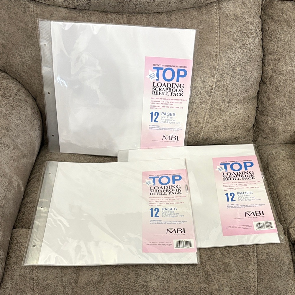 MBI top loading scrapbook refill pack (3)